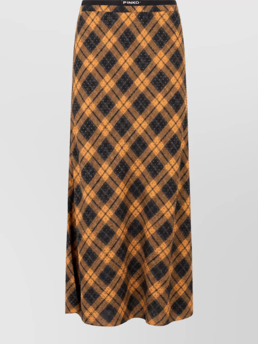 Pinko viscose midi a-line skirt
