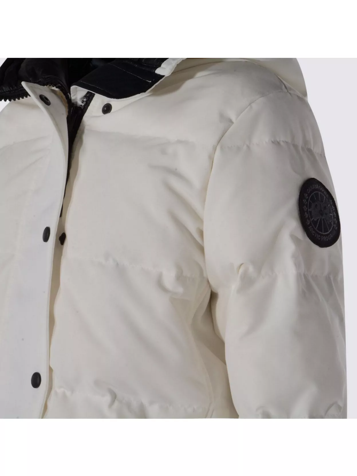 Canada Goose Hooded Long Quilted Jacket With Adjustable Cuffs