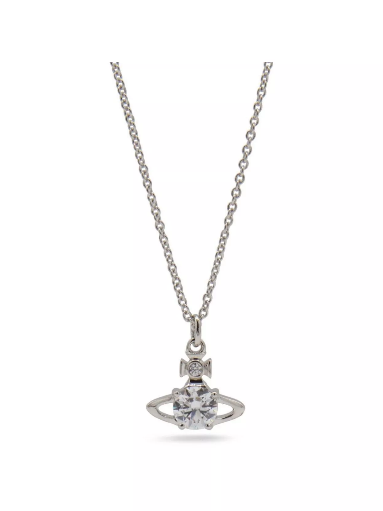 Vivienne Westwood Chain Pendant Necklace Crystal Embellishment