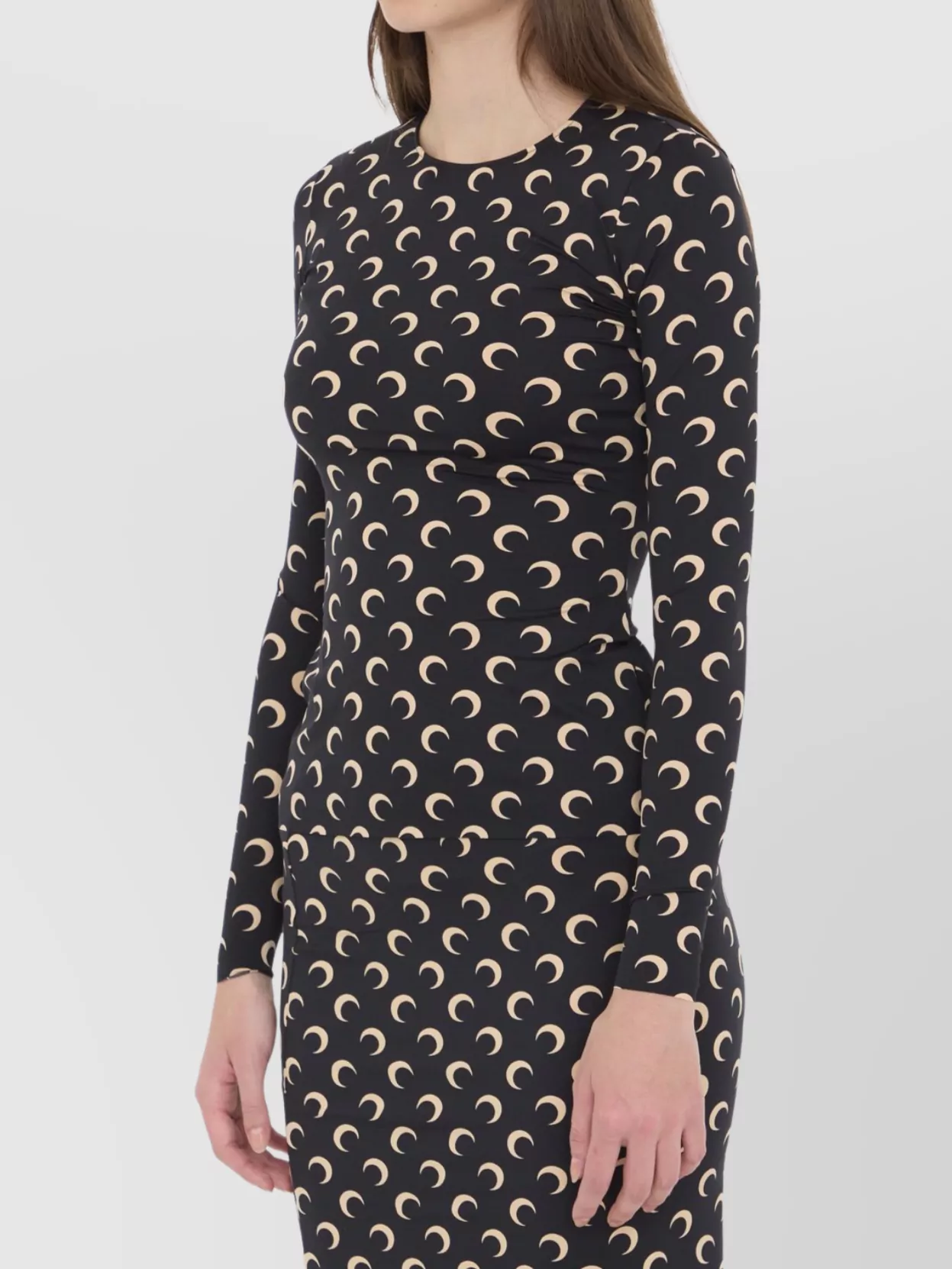 Marine Serre Jersey Top With Moon Print Design