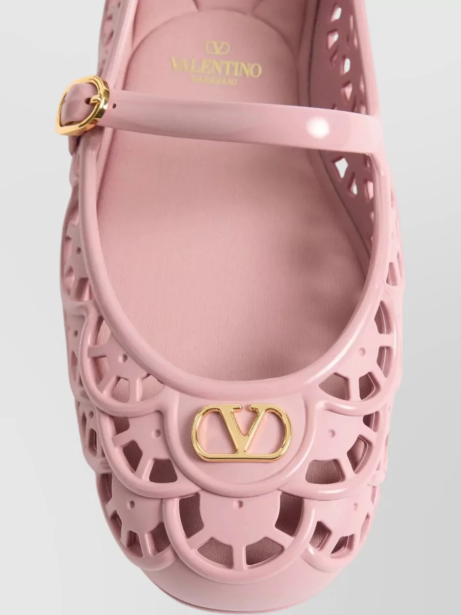 Valentino Garavani Rubber Mary Jane Ballerina Shoes