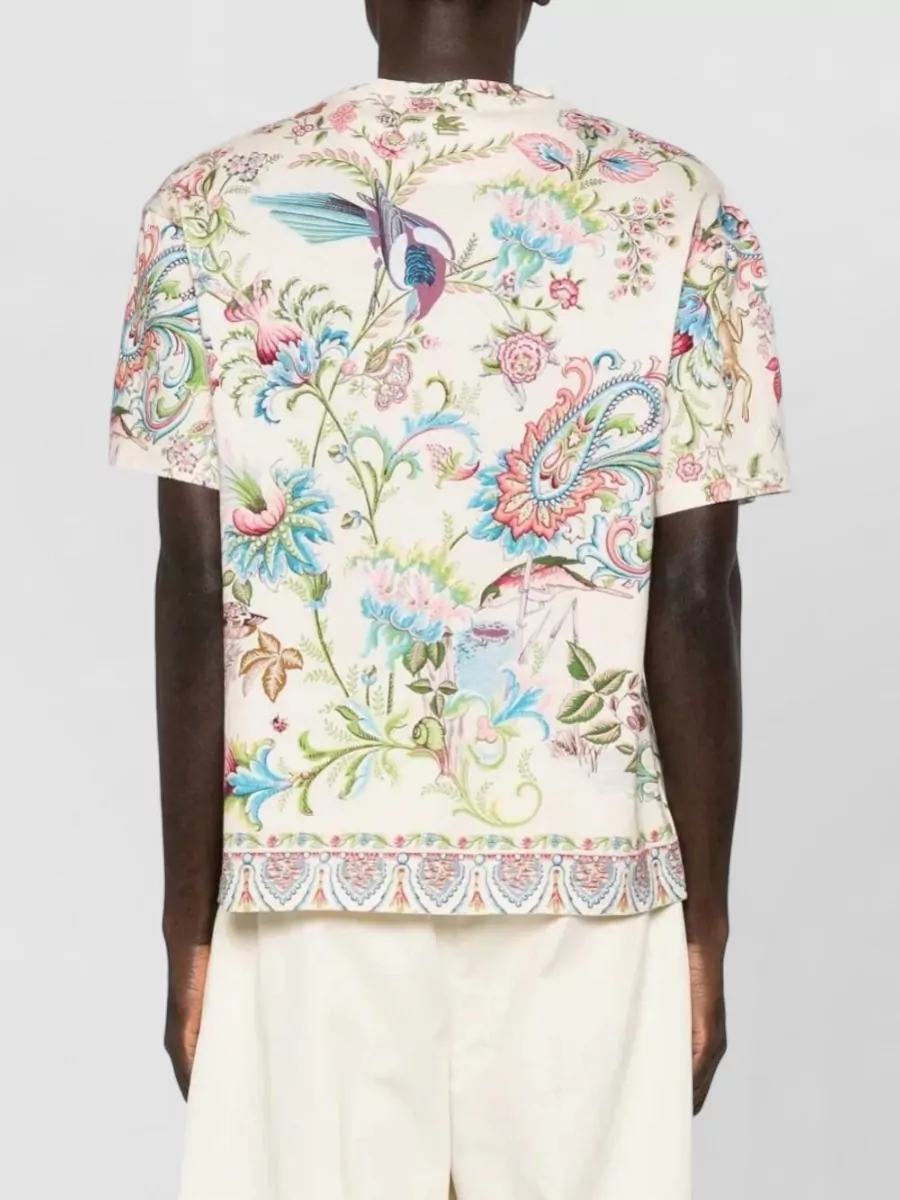 Etro Floral Print Cotton T-Shirt