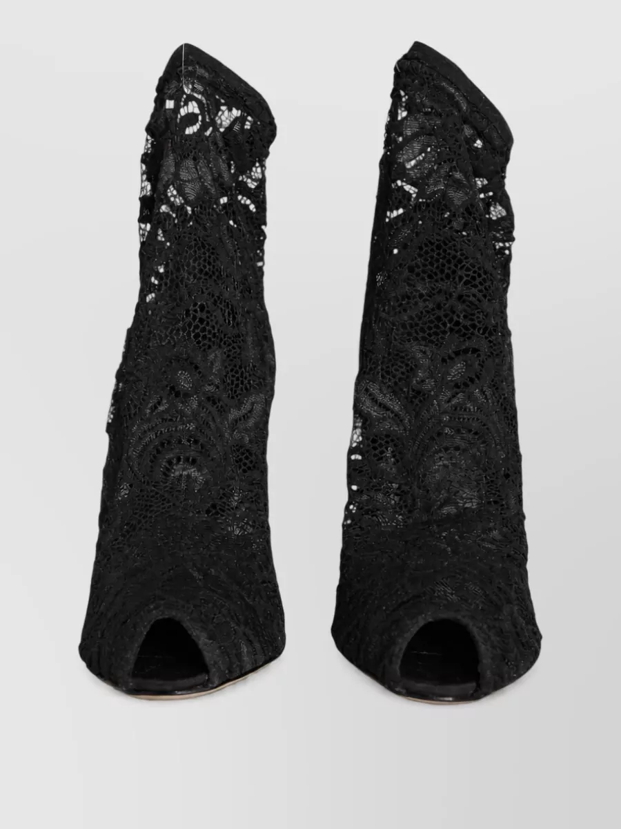 Dolce&Gabbana Lace Mid-Calf Boots