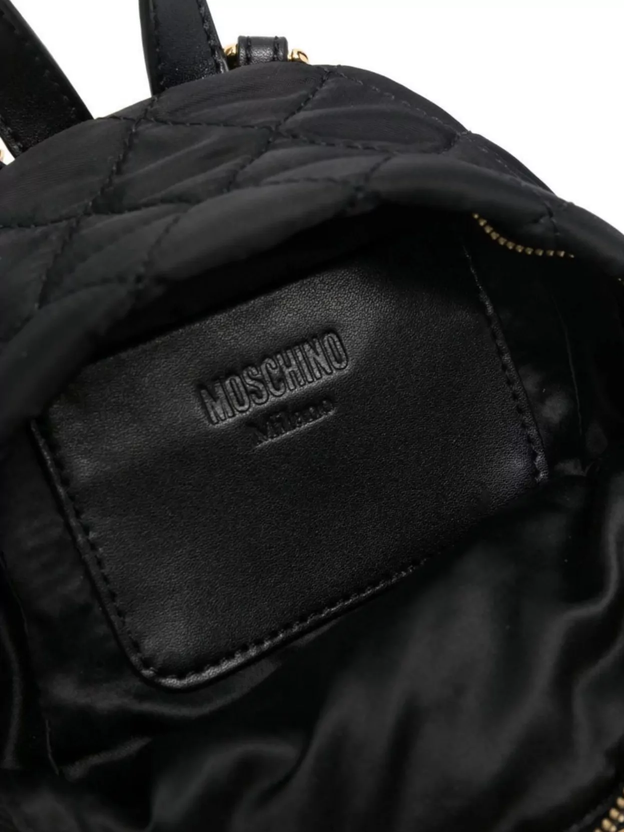 Moschino Quilted Logo Mini Backpack