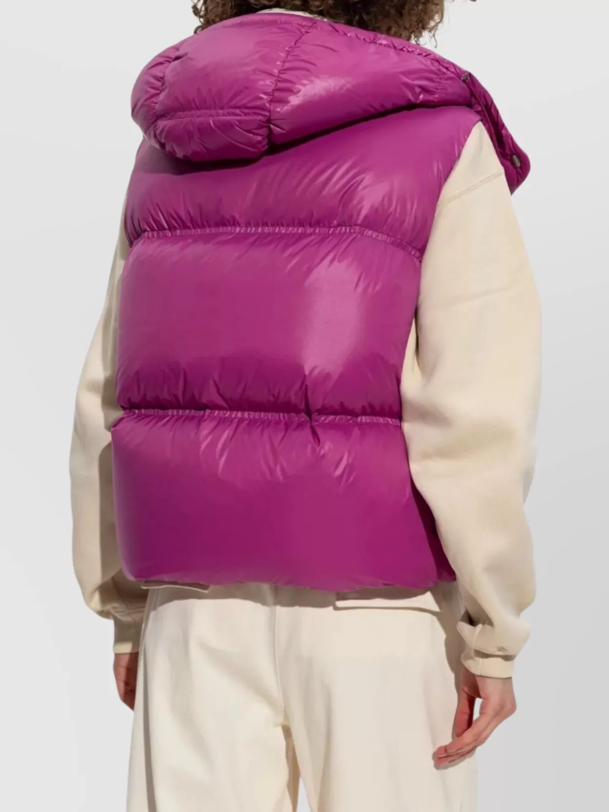 Moncler Quilted Hooded Vest Pockets