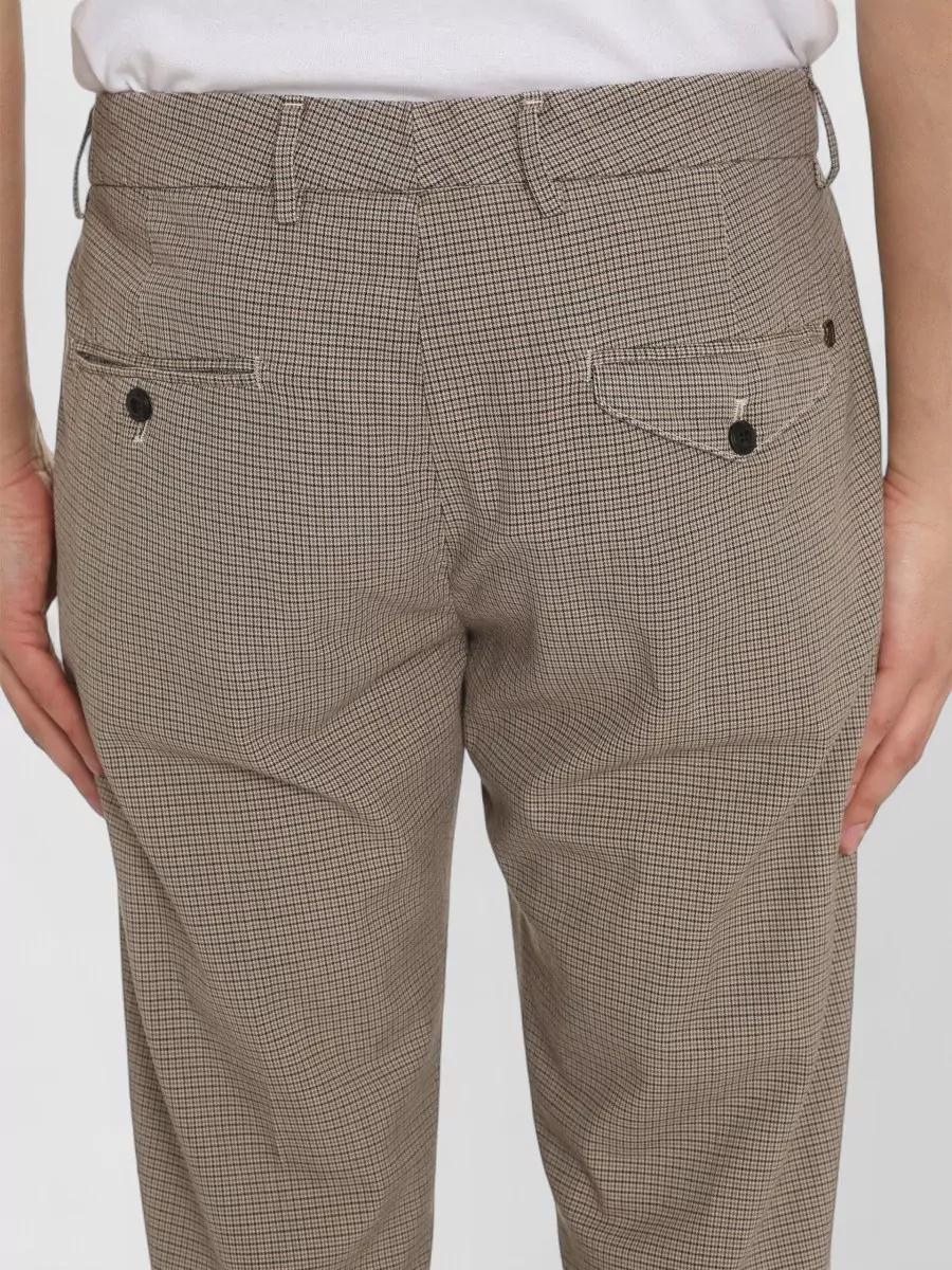 Dondup Joe Prince Wales Checked Cuffed Trousers