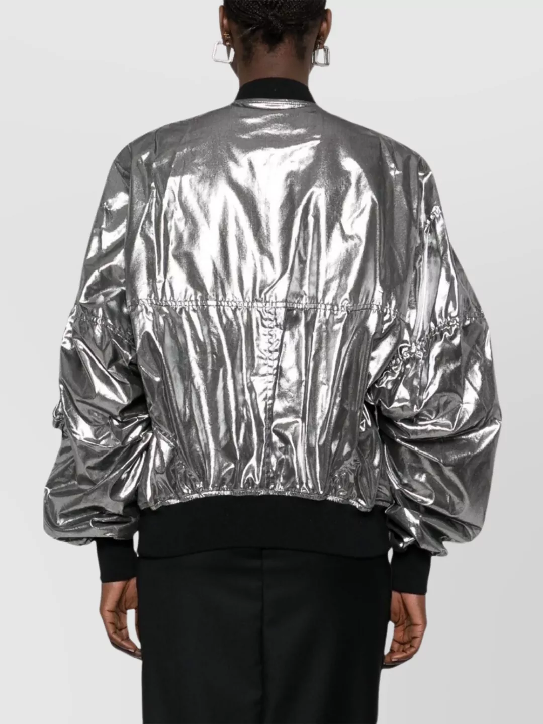 Junya Watanabe Casual Jacket With Elasticated Hem And Metallic Finish
