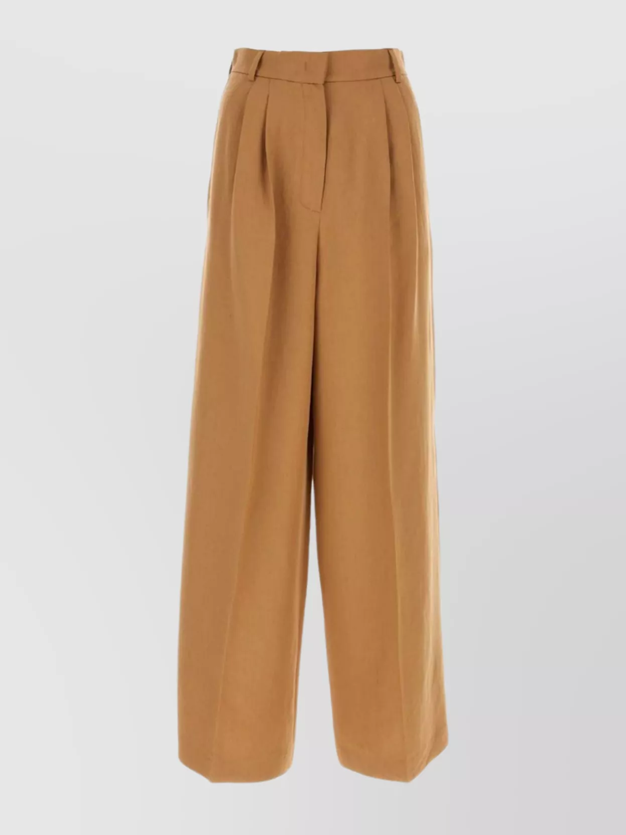 Shop Weekend Max Mara High-waisted Pleated Wide-leg Pant With Pockets