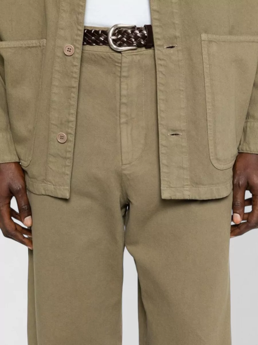 A.p.c. Silk Blend Tailored Trousers Side And Back Pockets