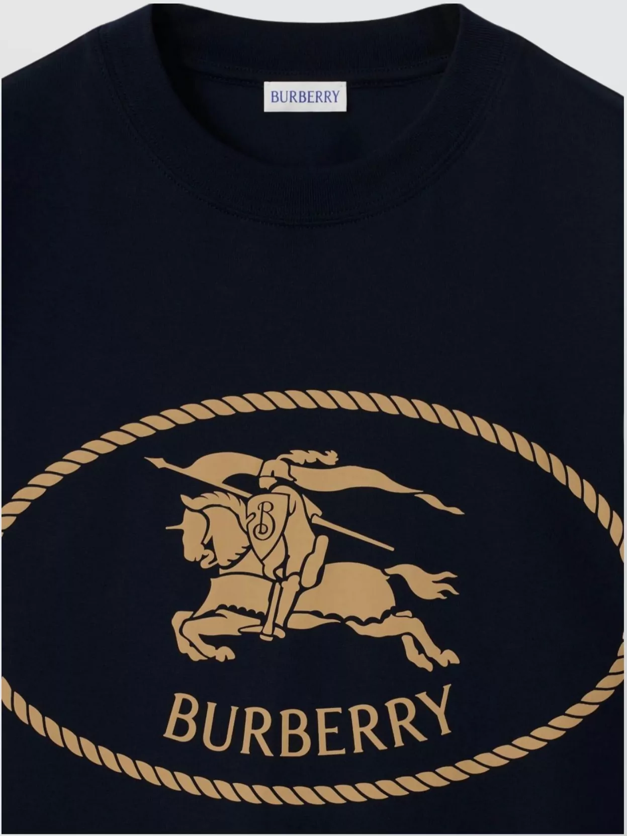 Burberry Knight Stamp Cotton T-Shirt
