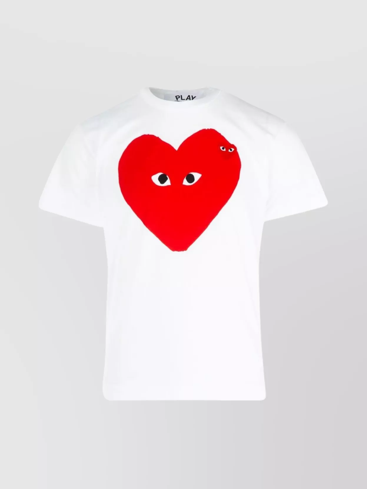 Shop Comme Des Garçons Play Graphic Crew Neck T-shirt Straight Hem