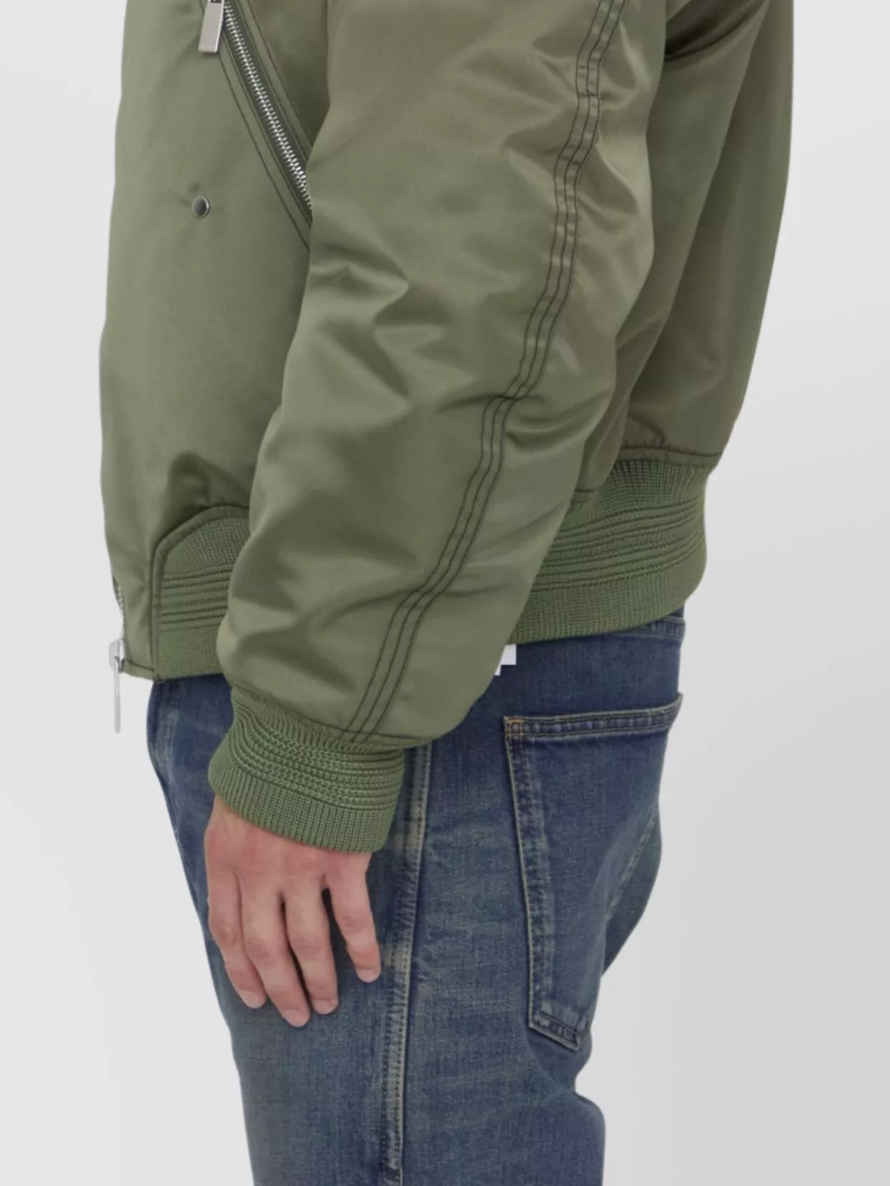 Off-White Four Leaf Clove Bomber Style Jacket