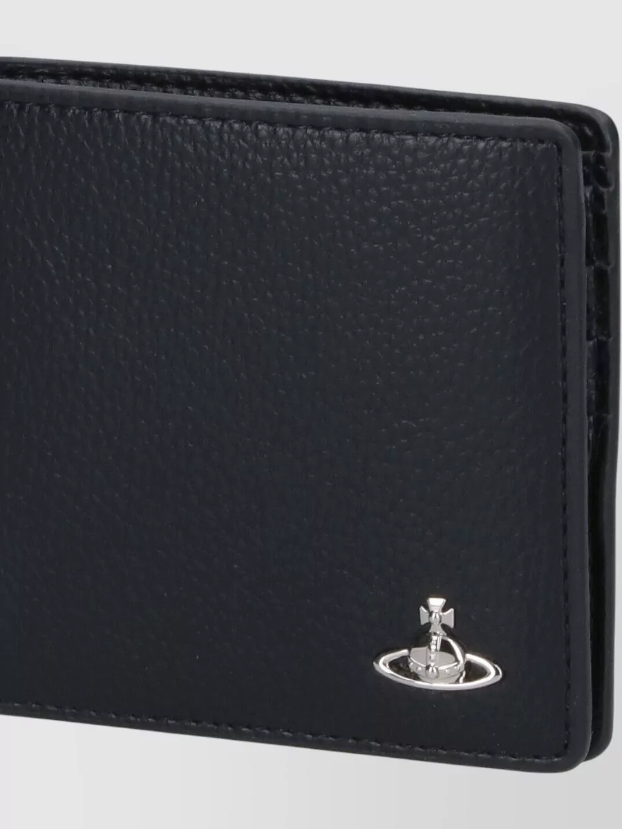 Vivienne Westwood Compact Wallet Multiple Card Slots Metal Logo