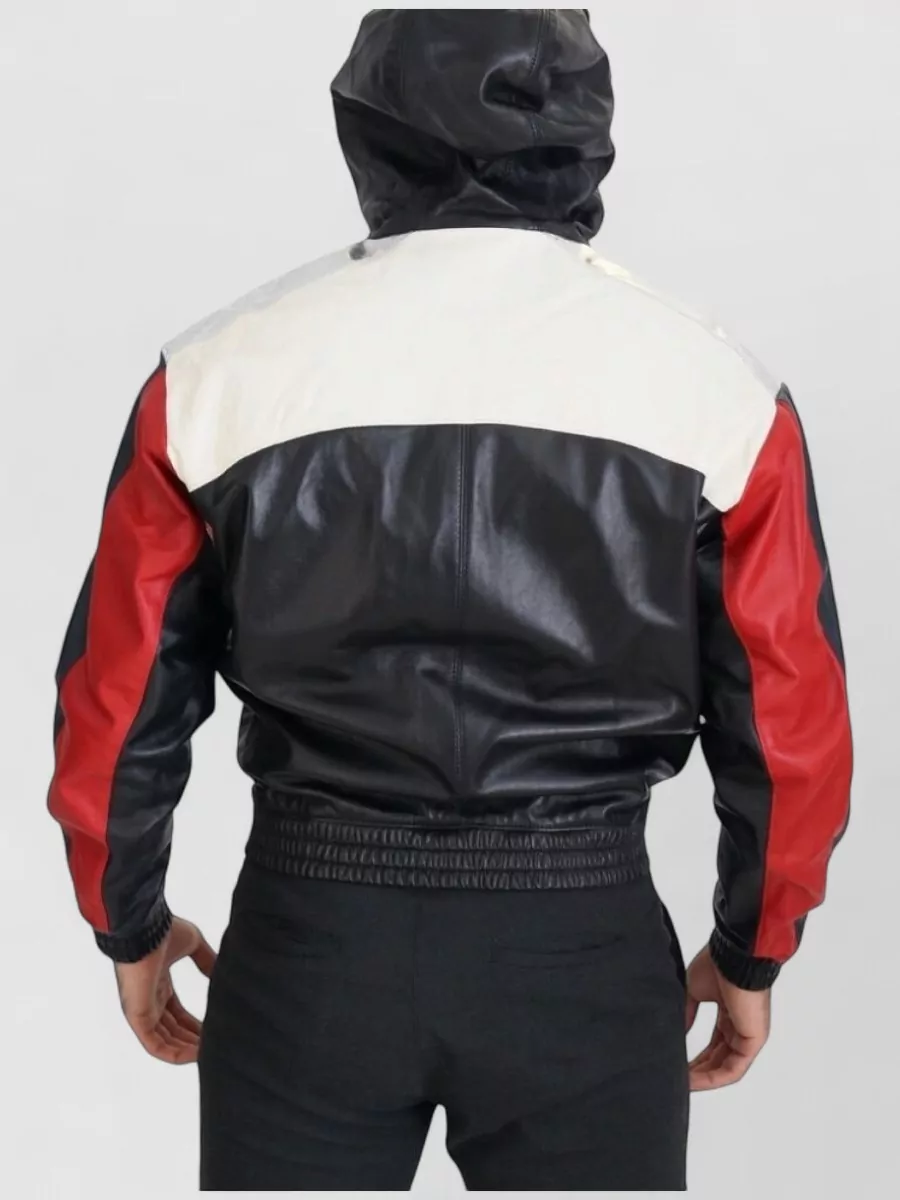 Dolce&Gabbana Leather Hooded Blouson Jacket