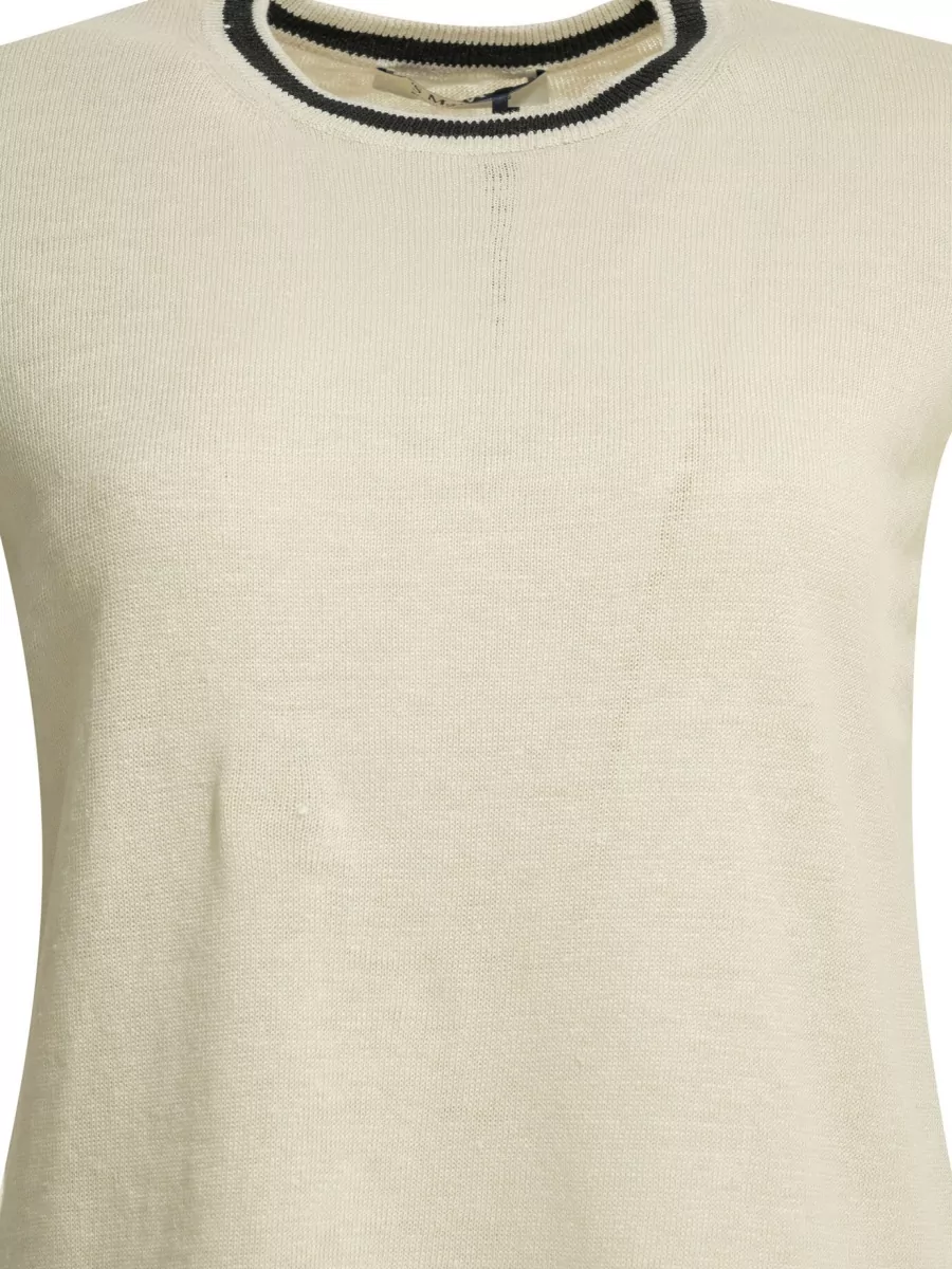 S Max Mara Linen Crew-Neck Sweater