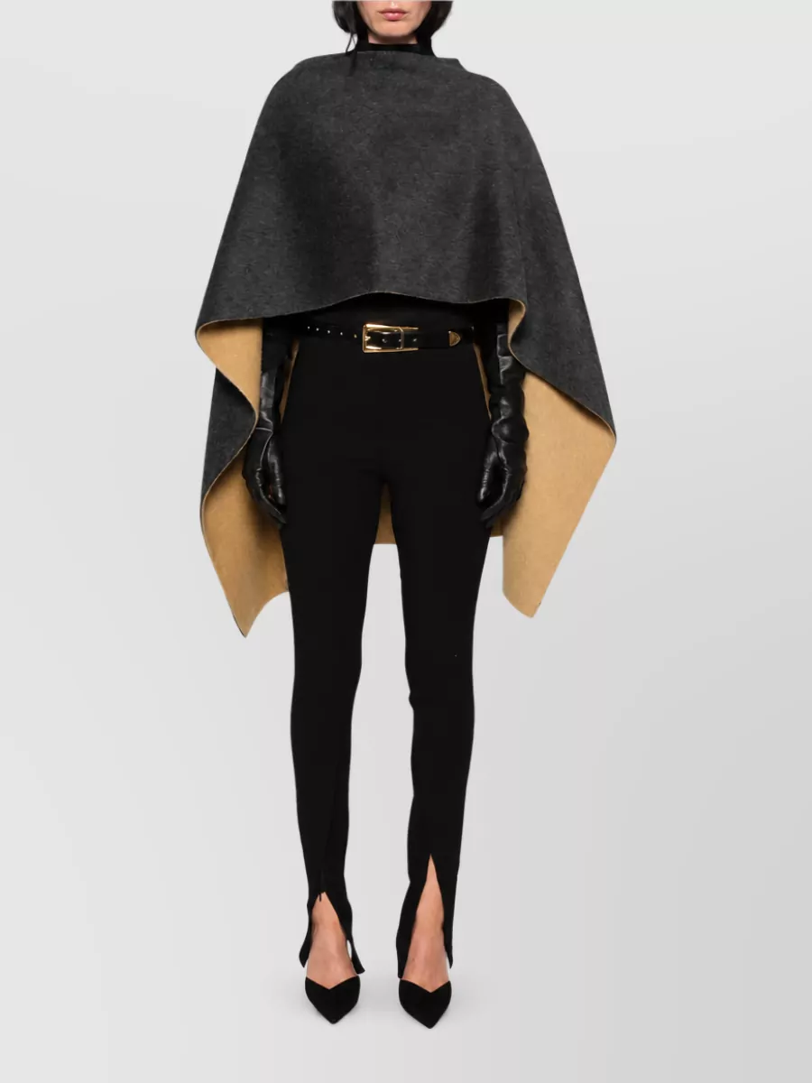 Alberta Ferretti Felted Wool Asymmetric Scarf