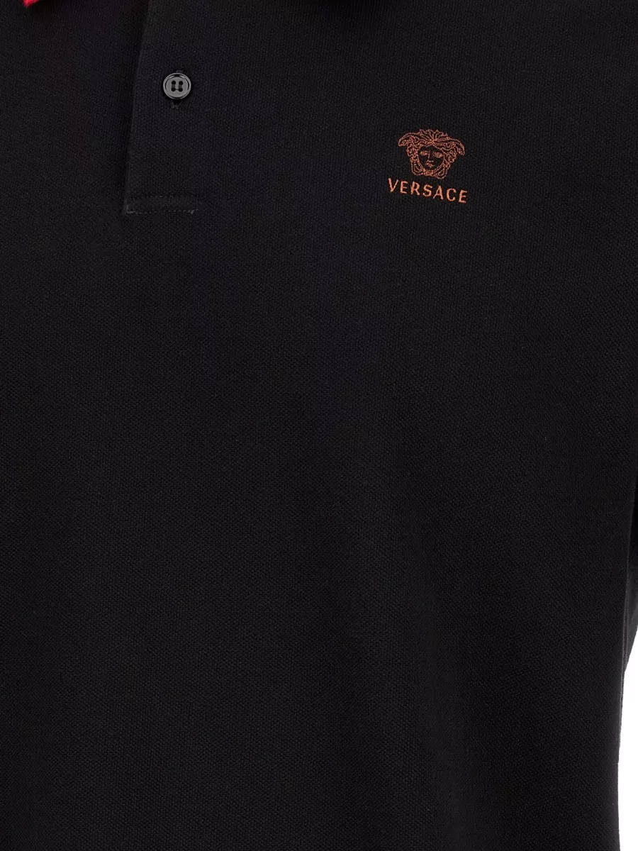 Versace Cotton Piqué Short-Sleeve Polo Shirt