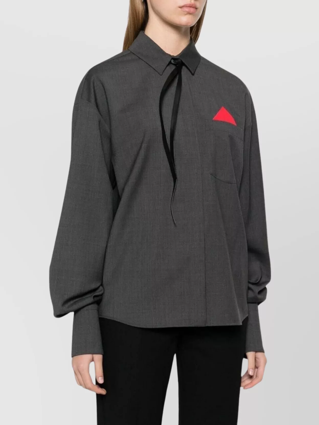 Sportmax Long Sleeve Top With Front Tie And Pocket