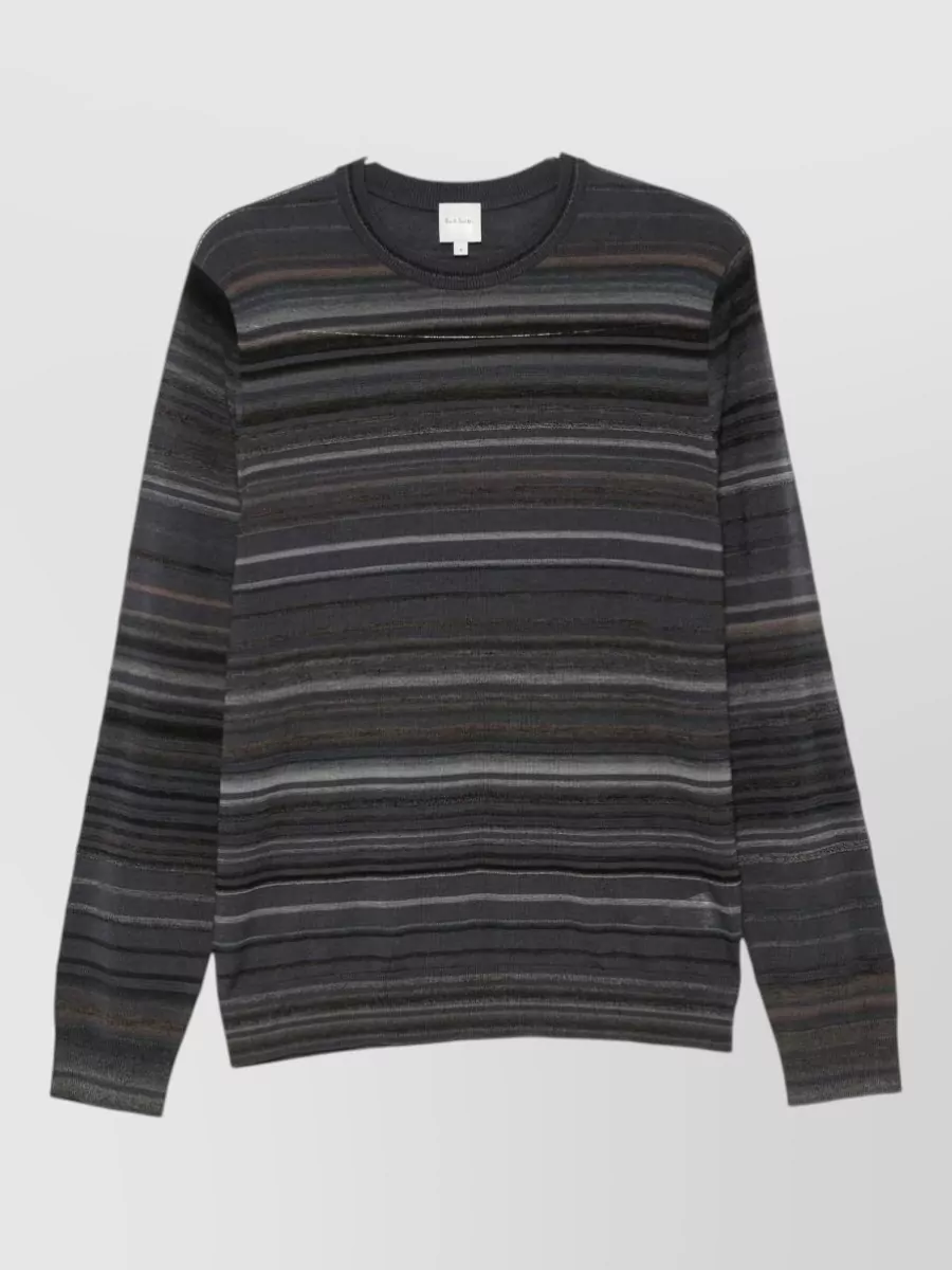 Paul Smith merino wool striped crewneck long-sleeve top