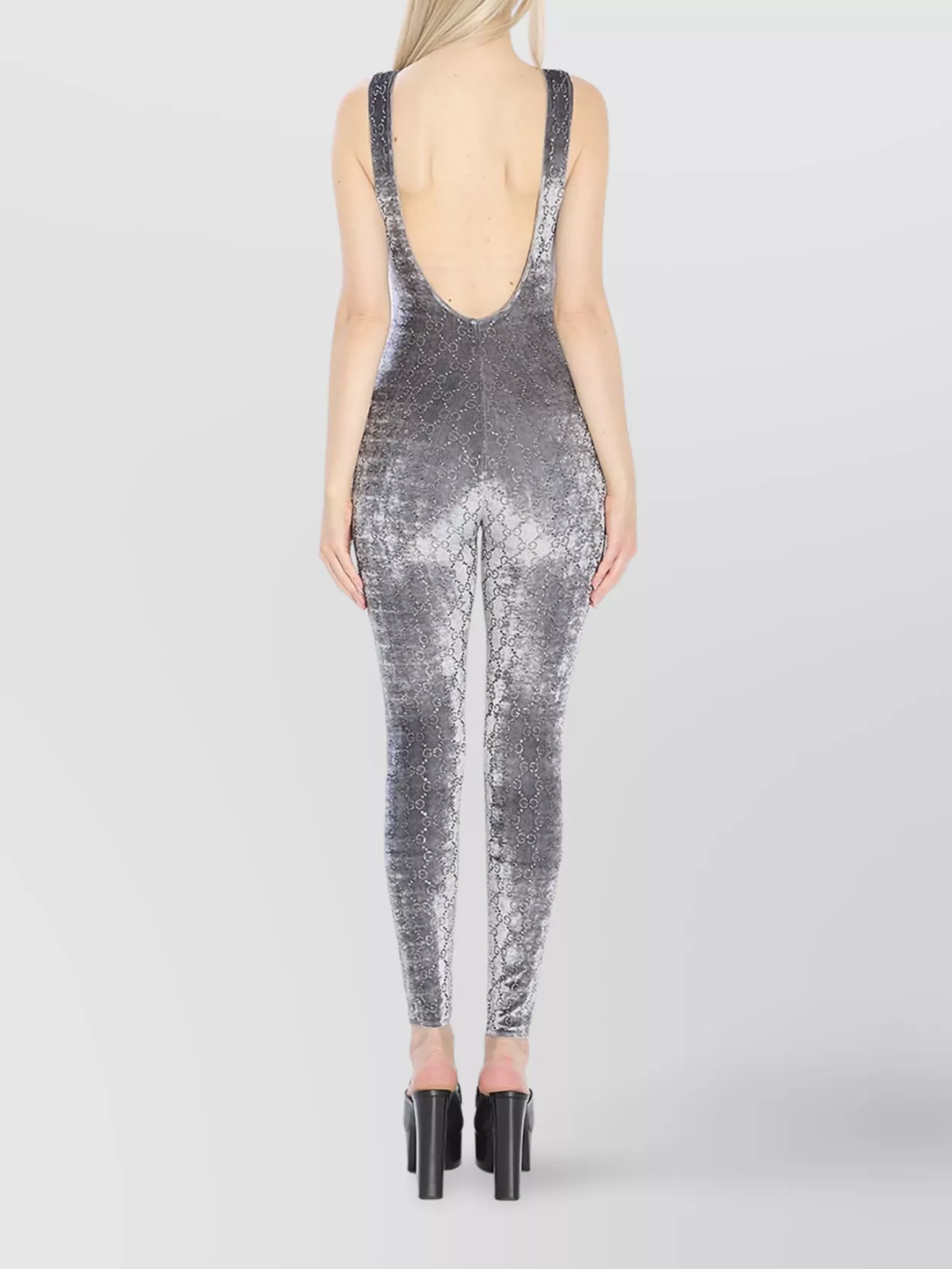 Gucci Women Jumpsuit With Gg Crystal Embroidery In Multi