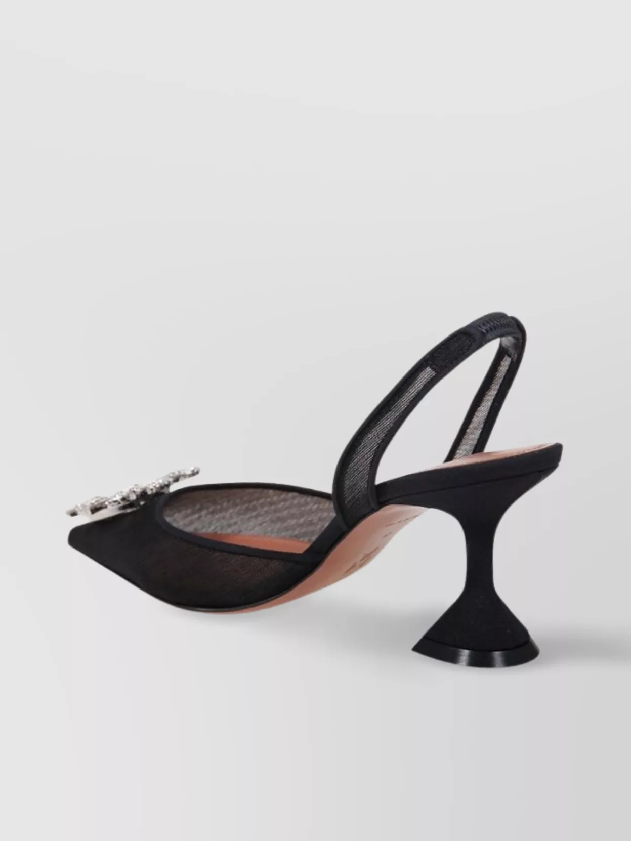 Shop Amina Muaddi Sling 70 Begum Pointed Toe Sculptural Heel