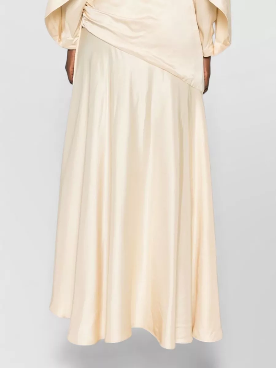 Zimmermann Satin Draped Asymmetric Midi Dress
