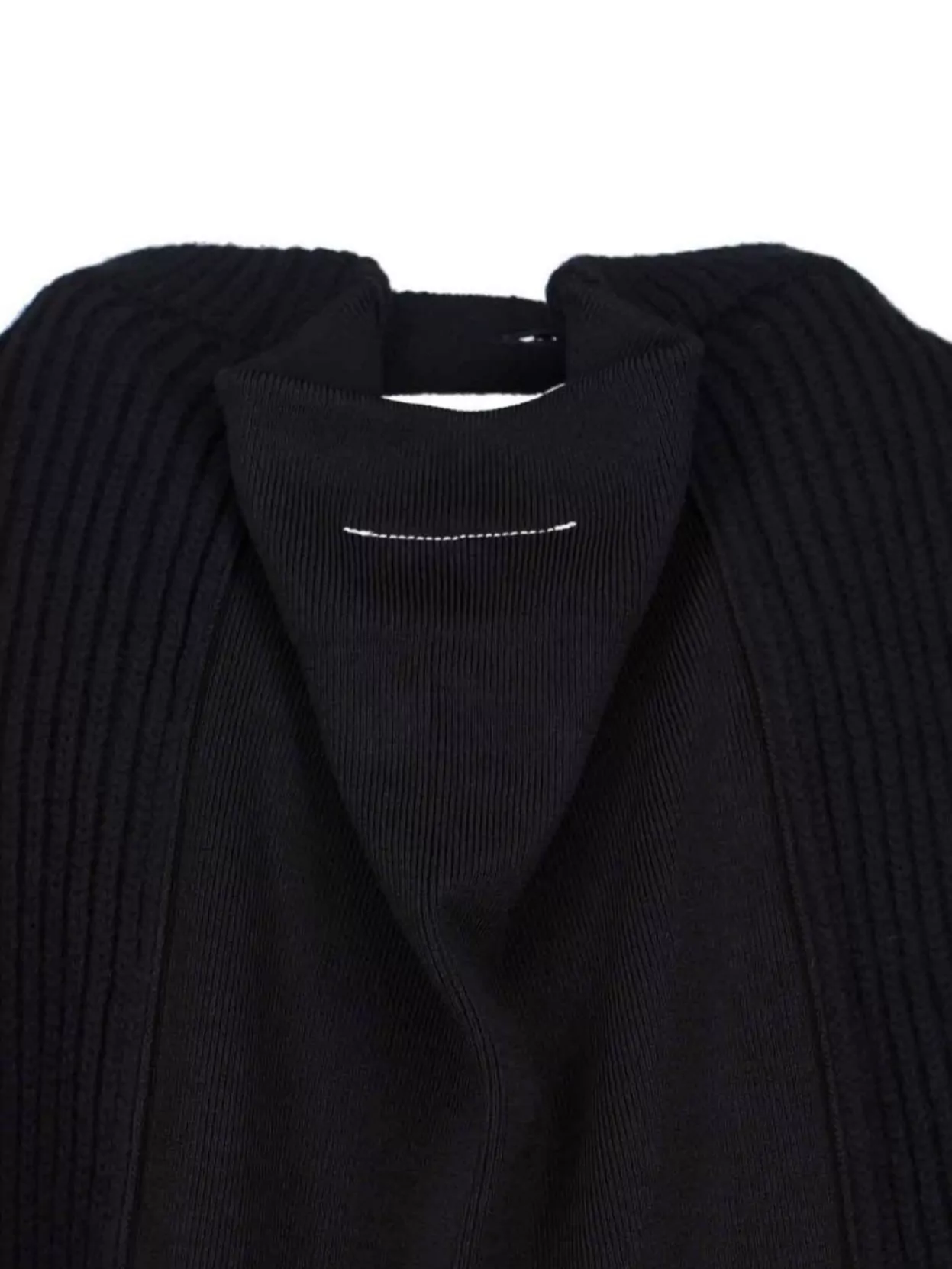 Mm6 Maison Margiela Longline Ribbed Crewneck Knitwear Design