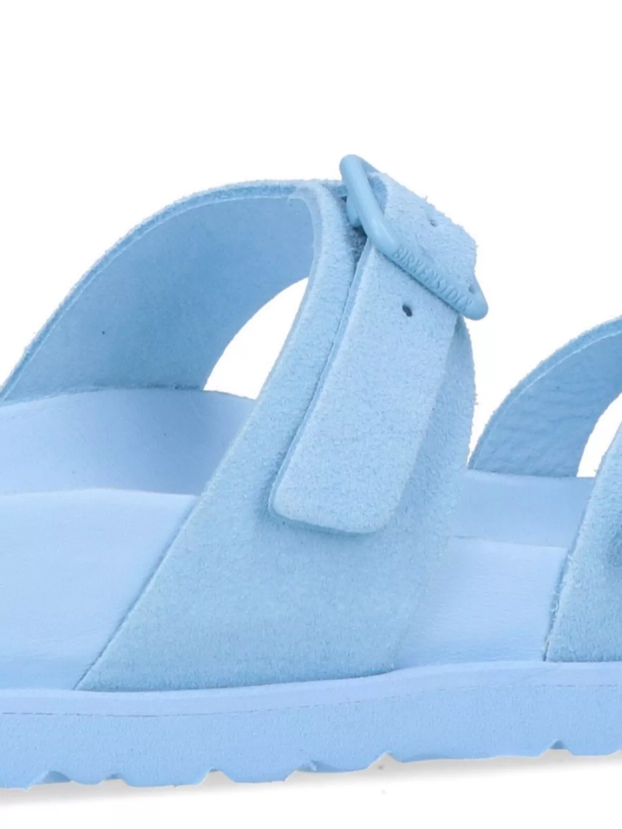 Shop Birkenstock Heel Buckle Flat Sole Open Toe In Blue