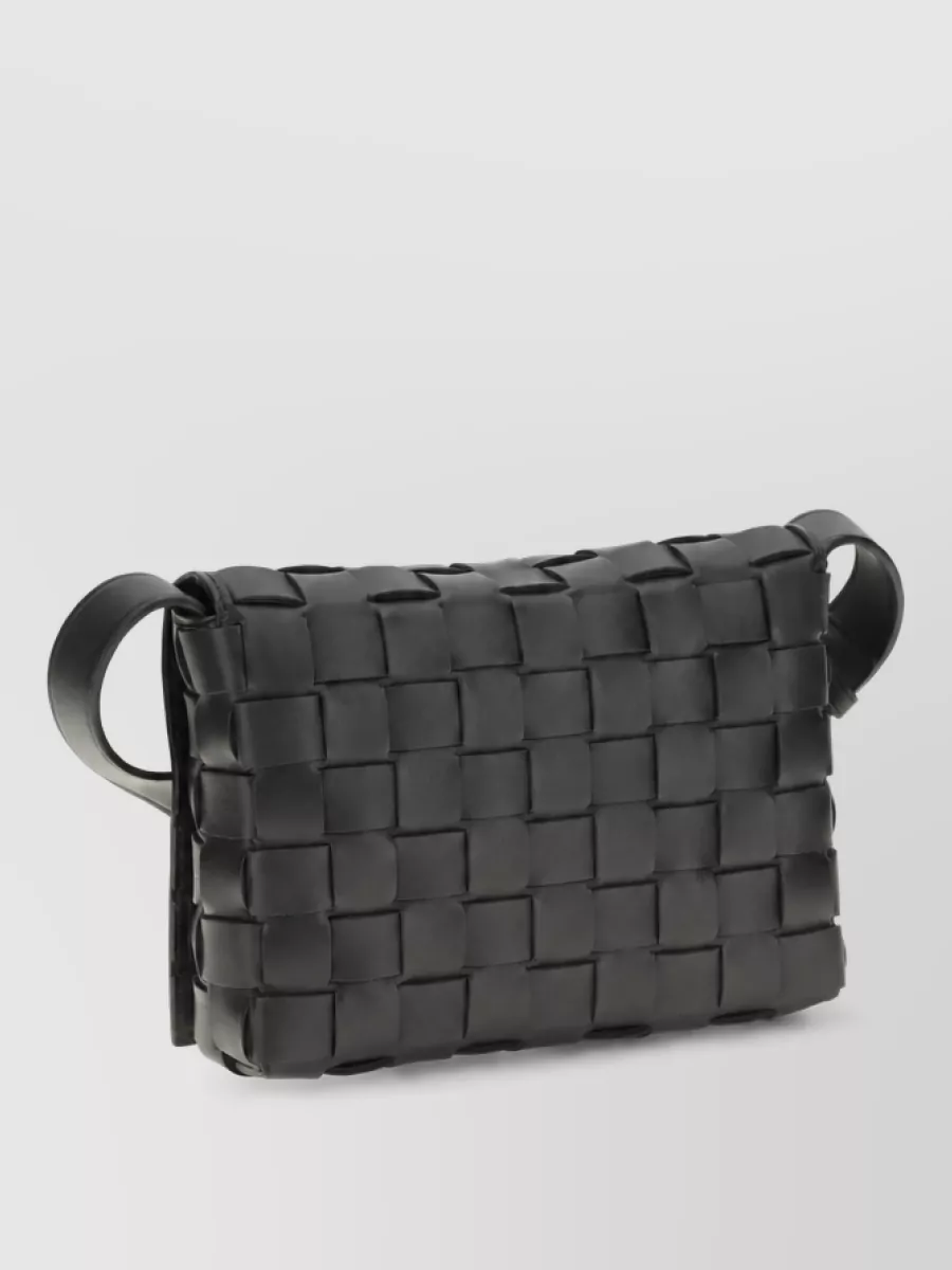 Bottega Veneta Leather Messenger Clutch Bag