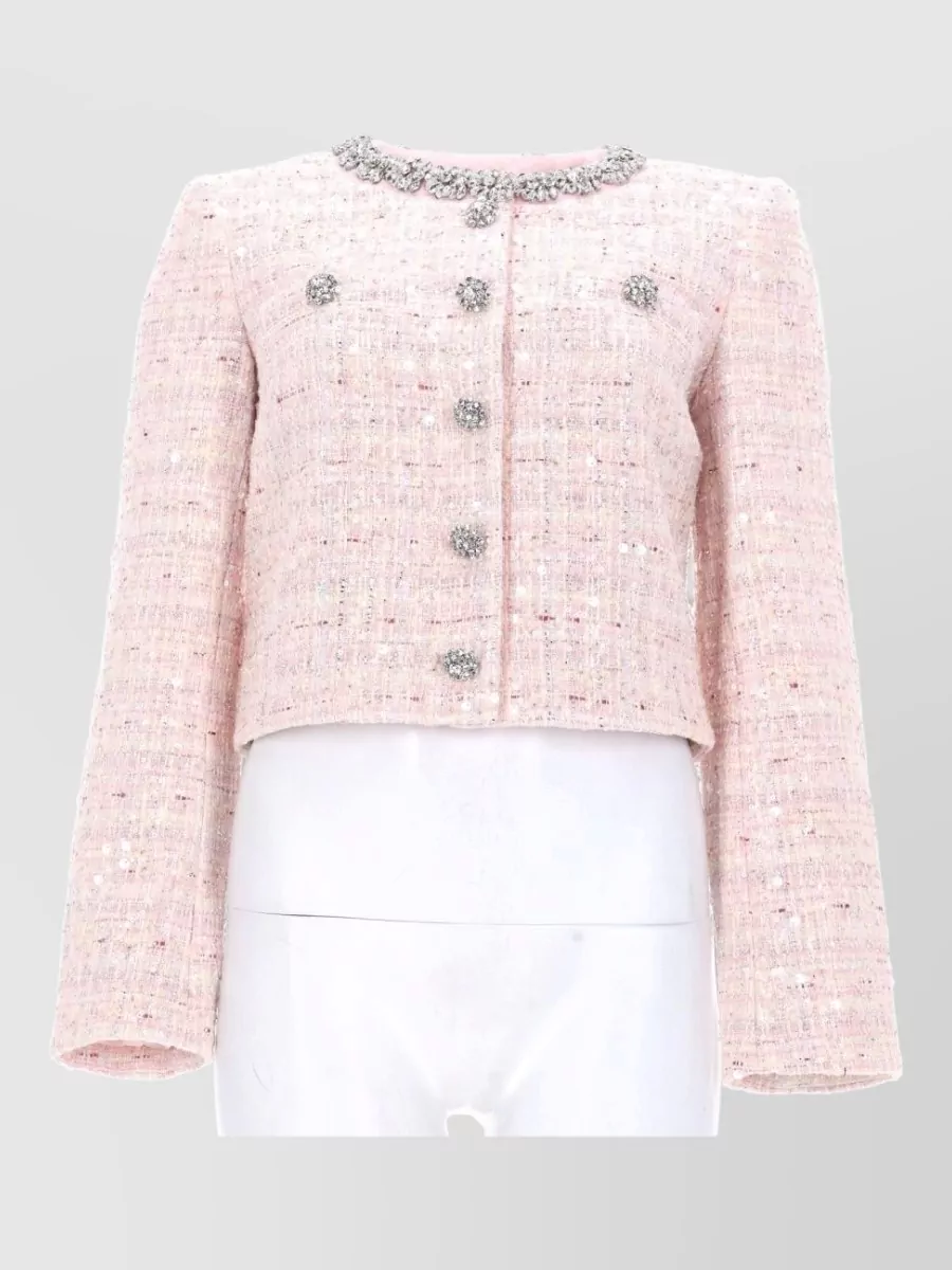 Self-Portrait Sequin bouclé suit jacket