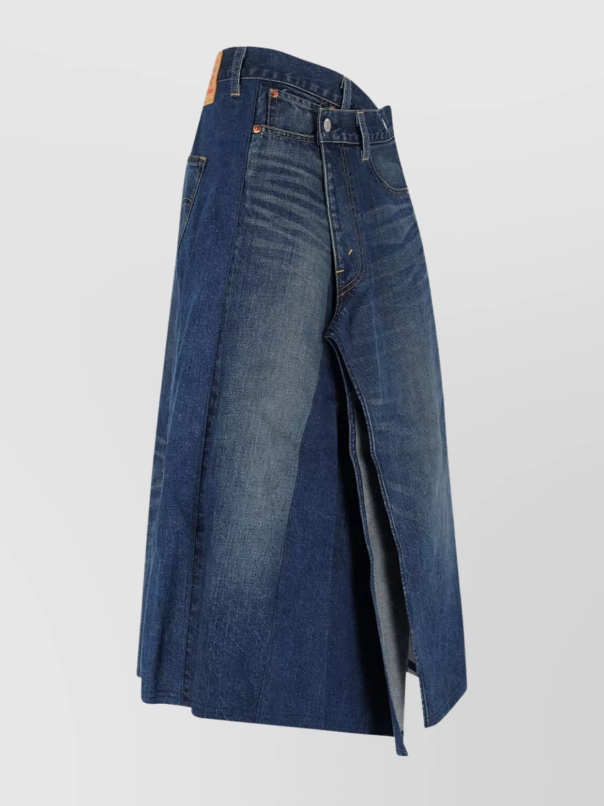 Junya Watanabe Skirt With Back Pockets And Contrast Stitching