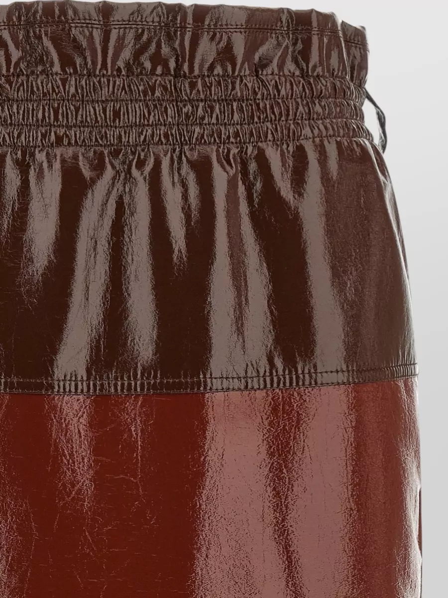 Saint Laurent Paper Bag Waist Skirt Shiny Design