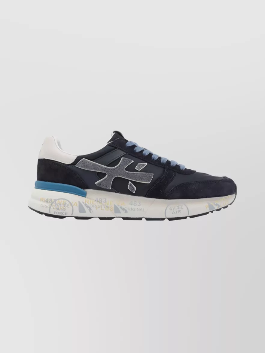 Premiata Casual Lace-up Sneakers Contrasting Sole In Multi