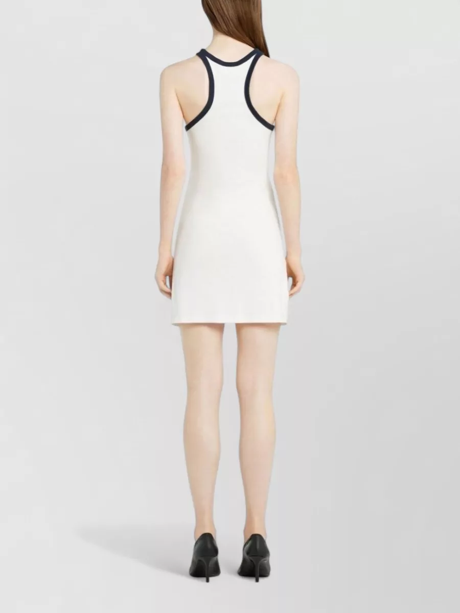 Courrèges Cotton Sleeveless Racerback Mini Dress