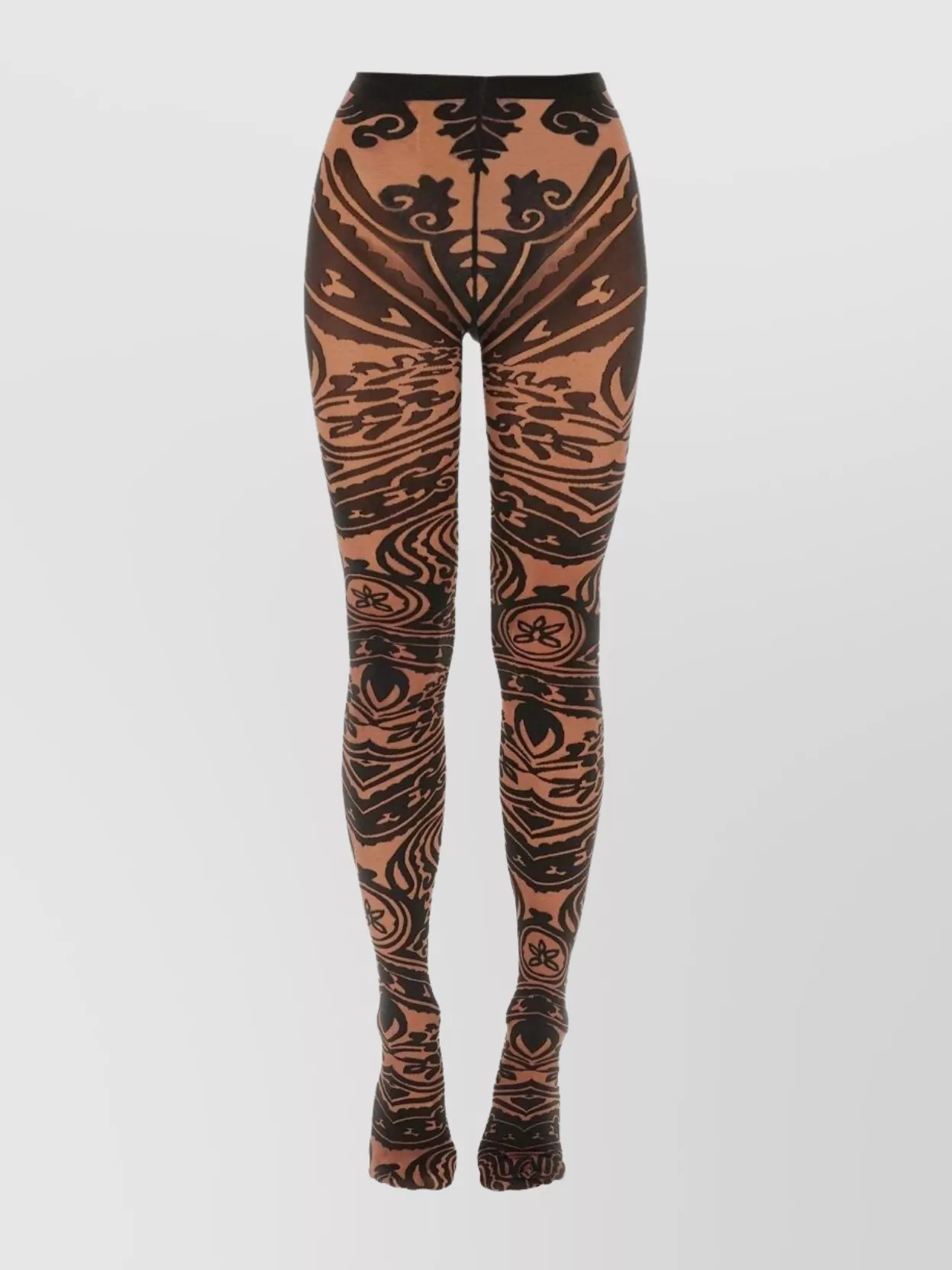 Etro Wolford Tights With Paisley Tattoo Pattern