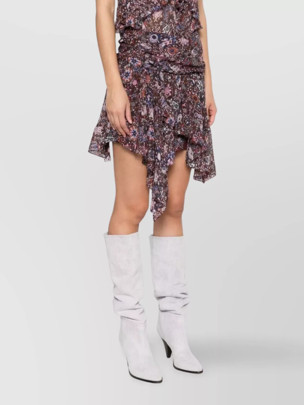 Isabel Marant Étoile Berenicia Short Printed Frilly Skirt Clothing In Multi