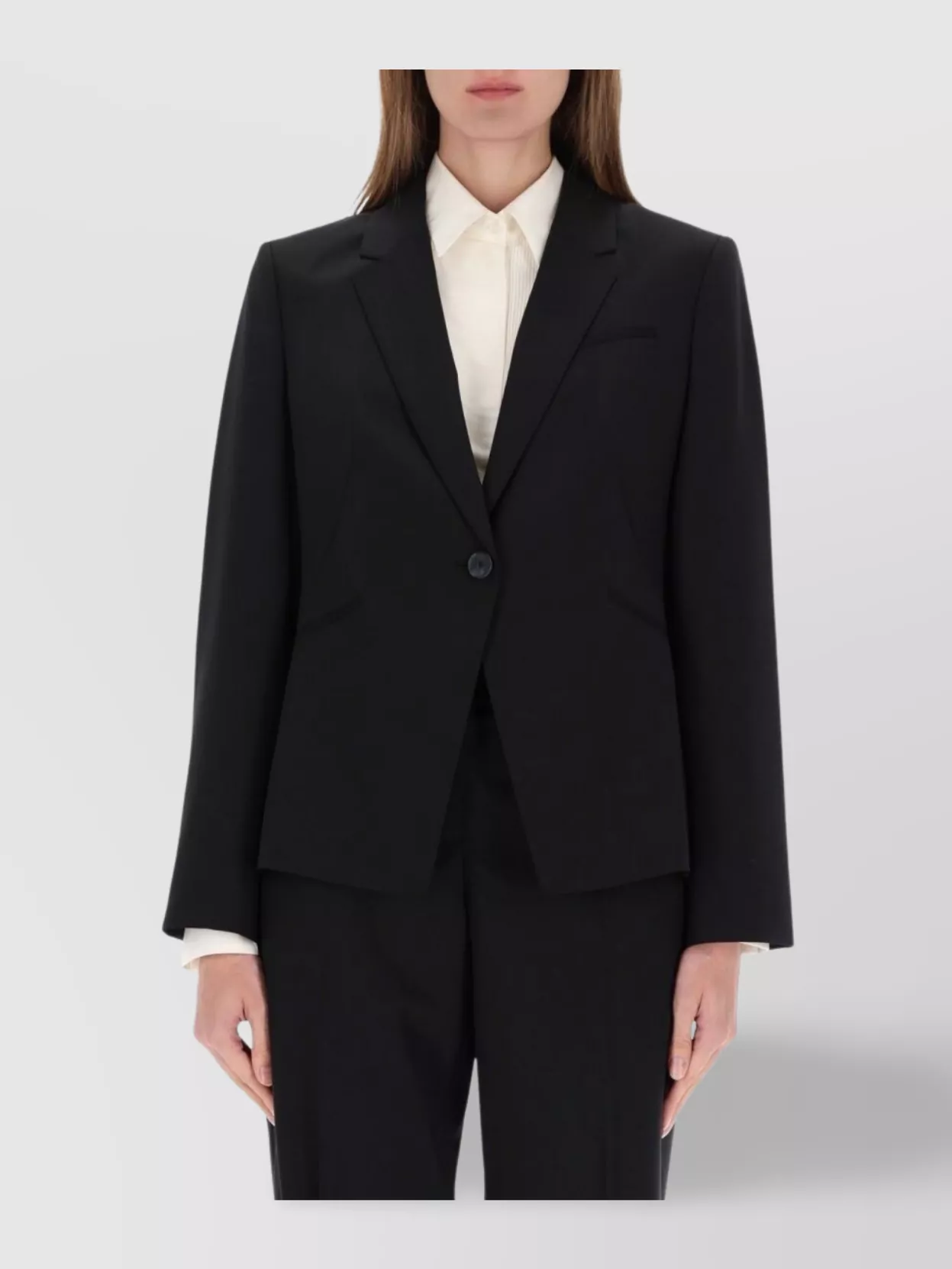 Boss Tailored Jacket Notched Lapels Front Pockets