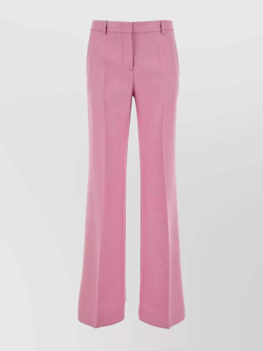 Shop Etro Viscose Blend Flared Pant In Pink
