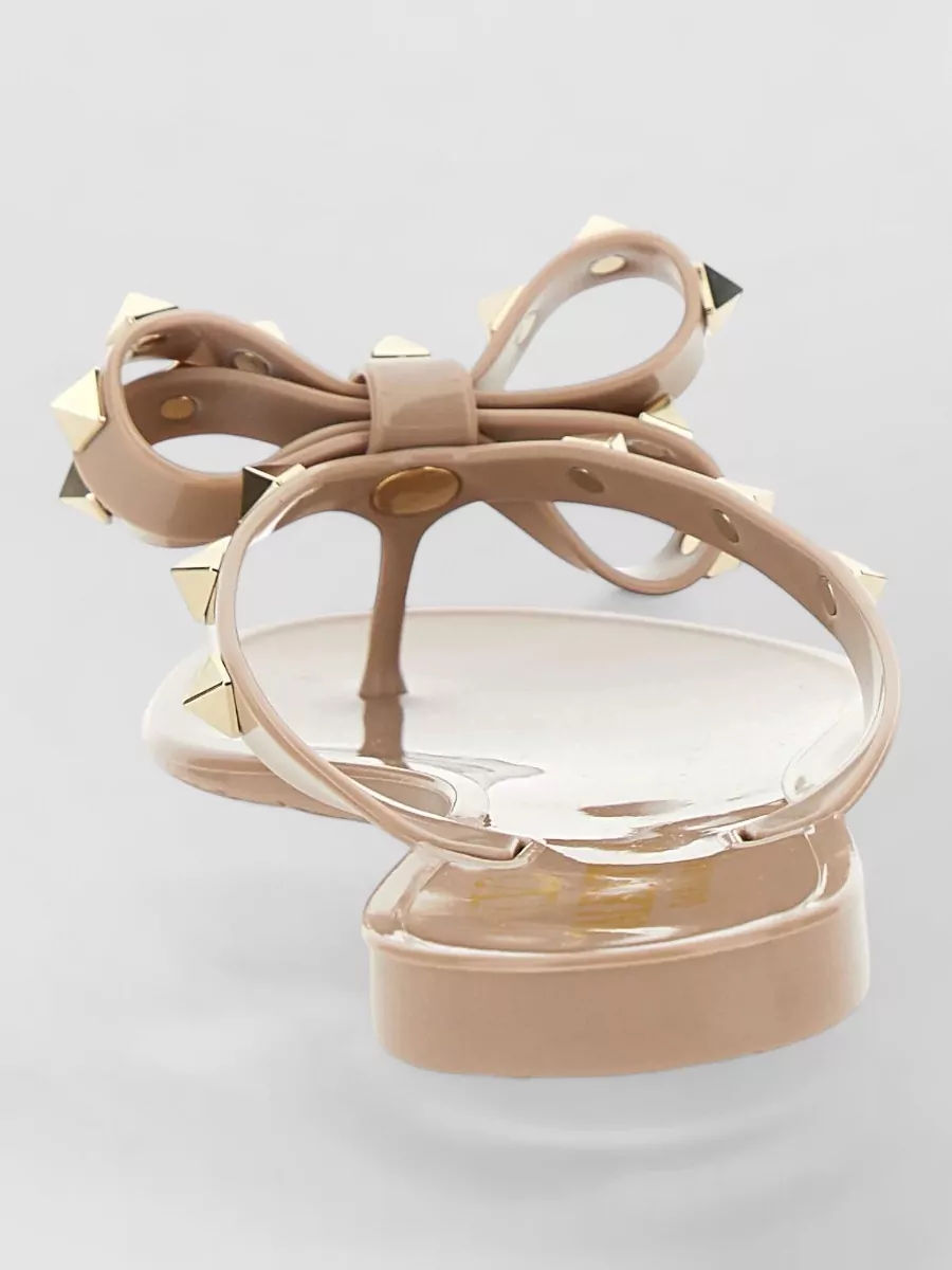 Valentino Garavani Bow Studded Thong Sandals
