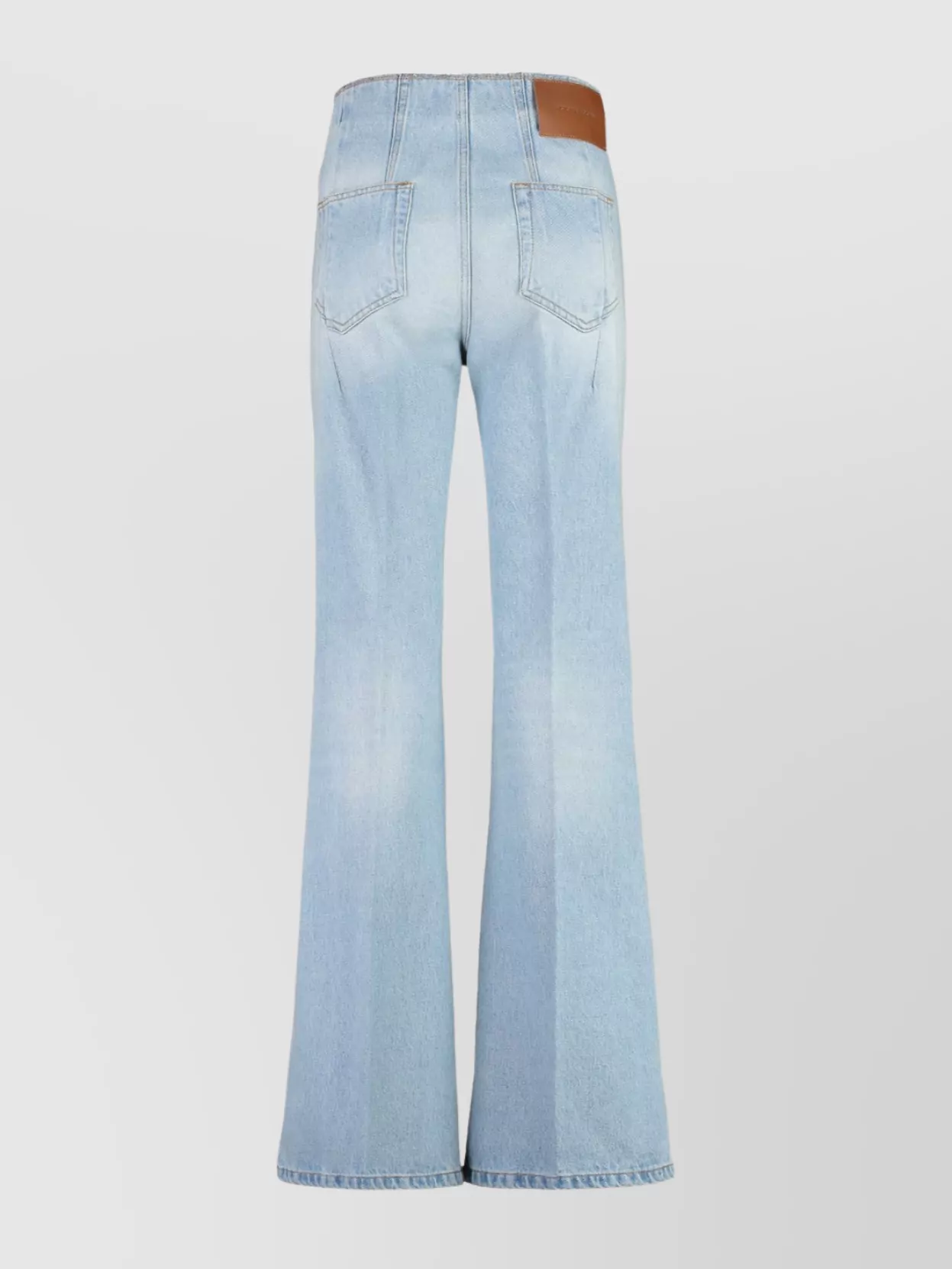 Victoria Beckham Flared High-Rise Jeans Contrast Stitching