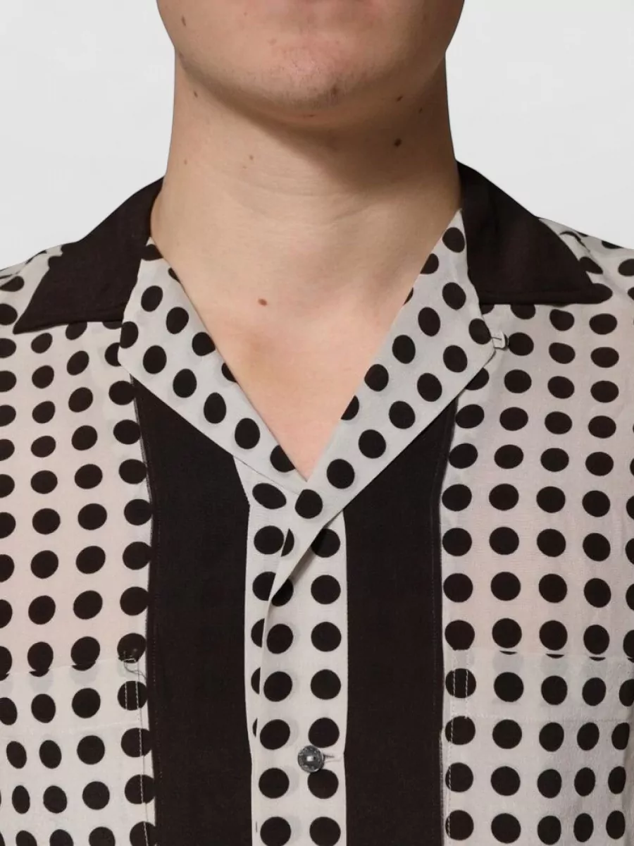 Dolce&Gabbana Silk Polka Dot Shirt