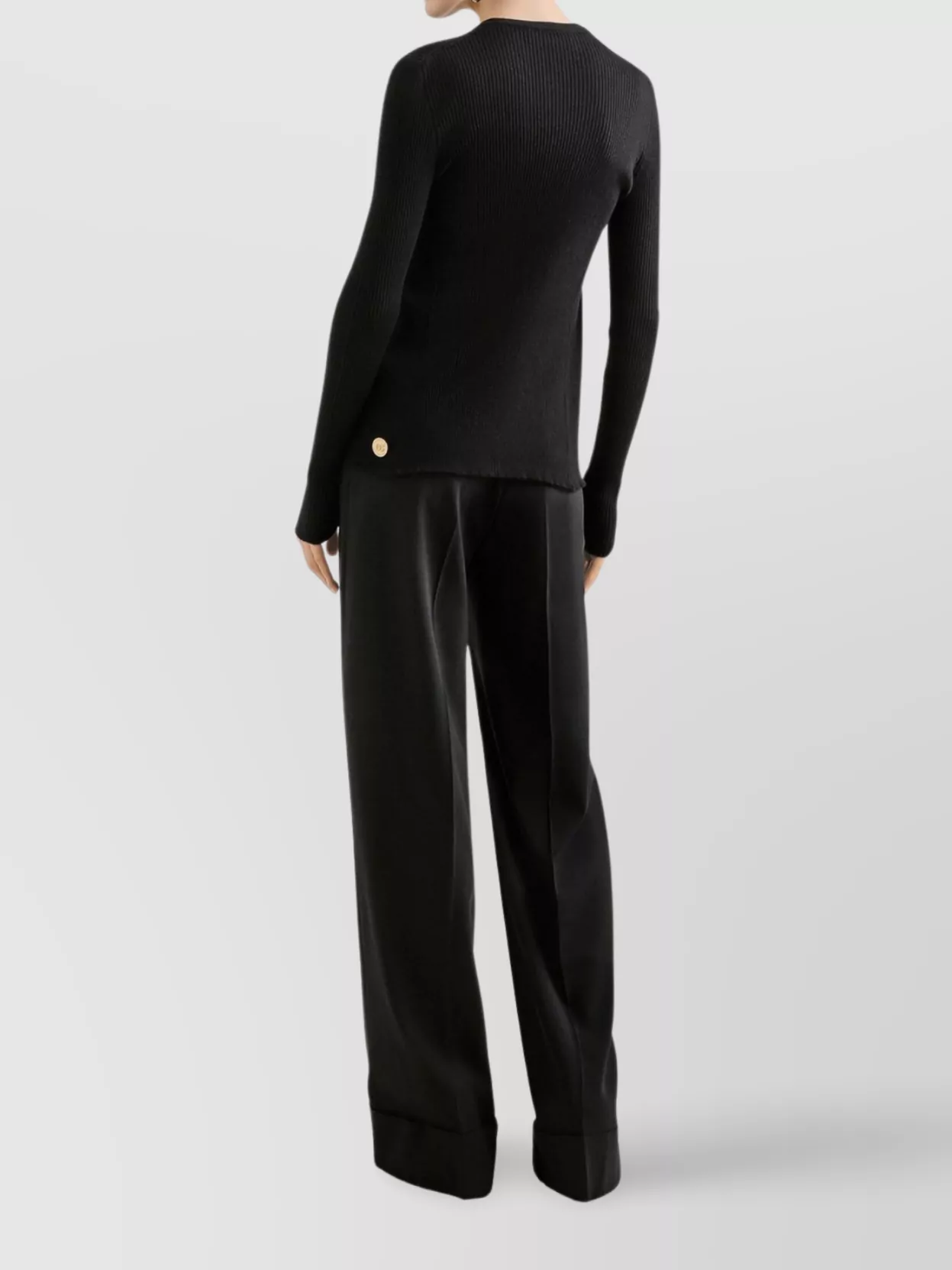 Dolce & Gabbana Long Sleeve Ribbed Knit Cardigan In Black