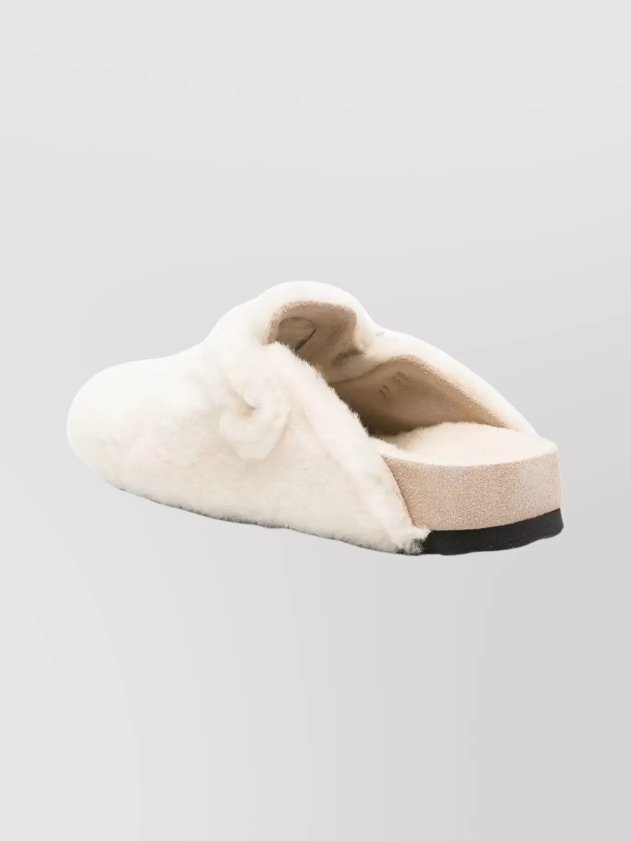 Birkenstock 1774 Shearling Clogs Featuring Buckle Detail In Neutral