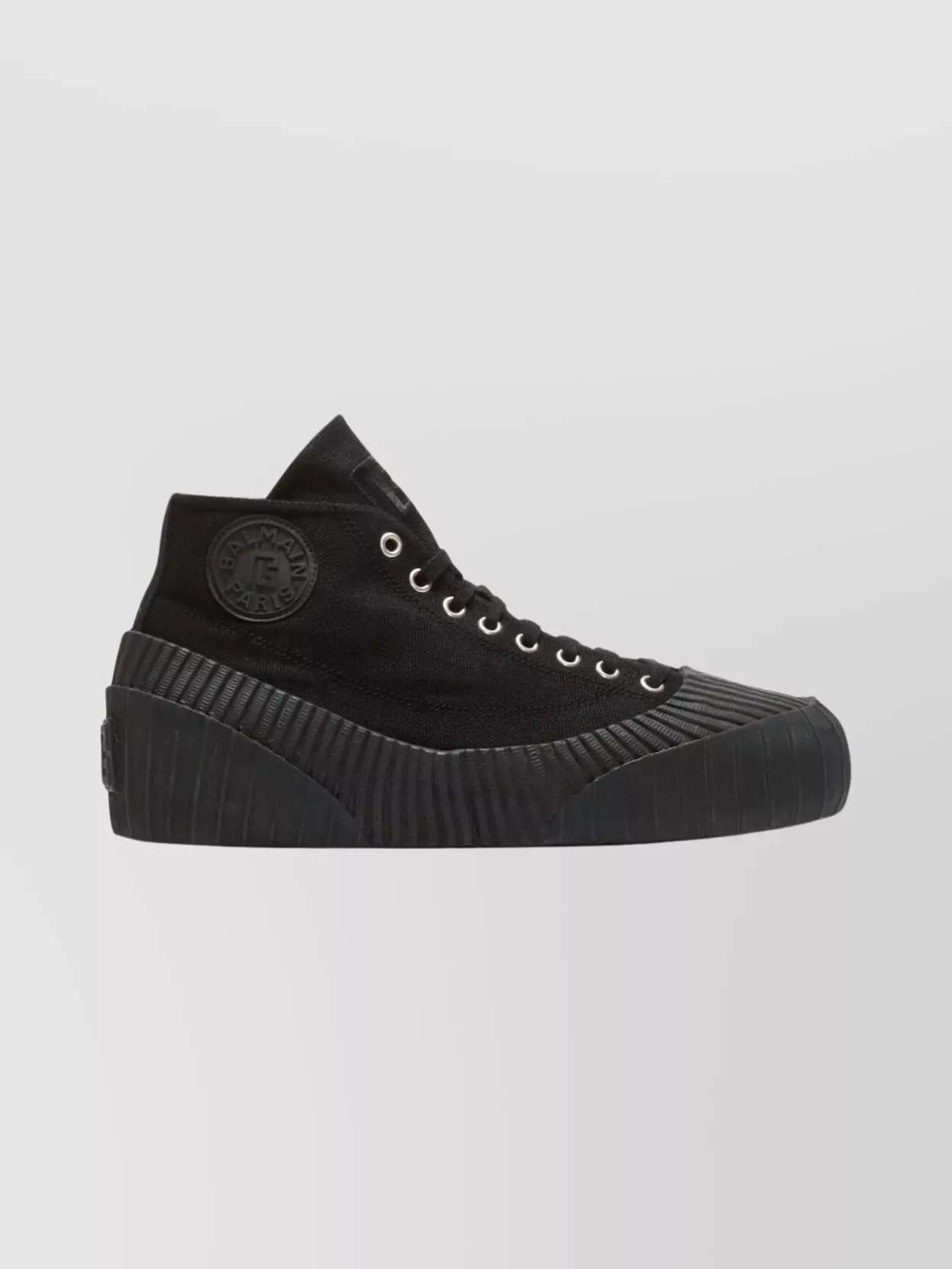 Balmain Low-Top Canvas Sneakers Rubber Sole