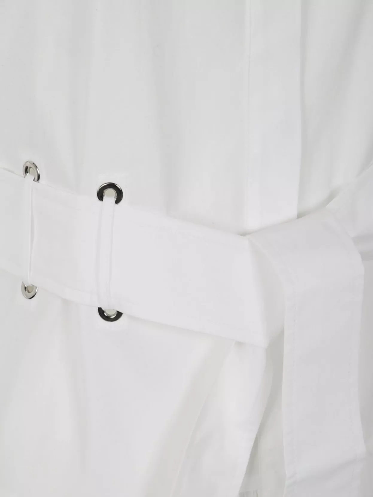 Max Mara Belted Midi Dress Short Sleeves In White