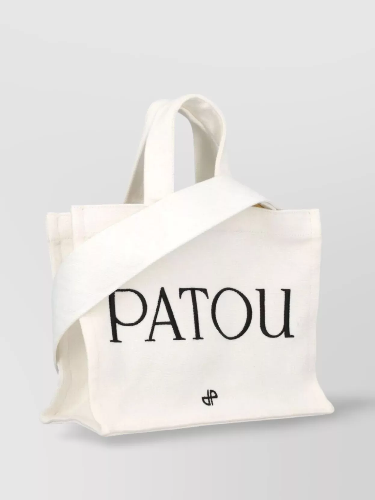 Patou Small Tote Bag With Shoulder Strap And Top Handles