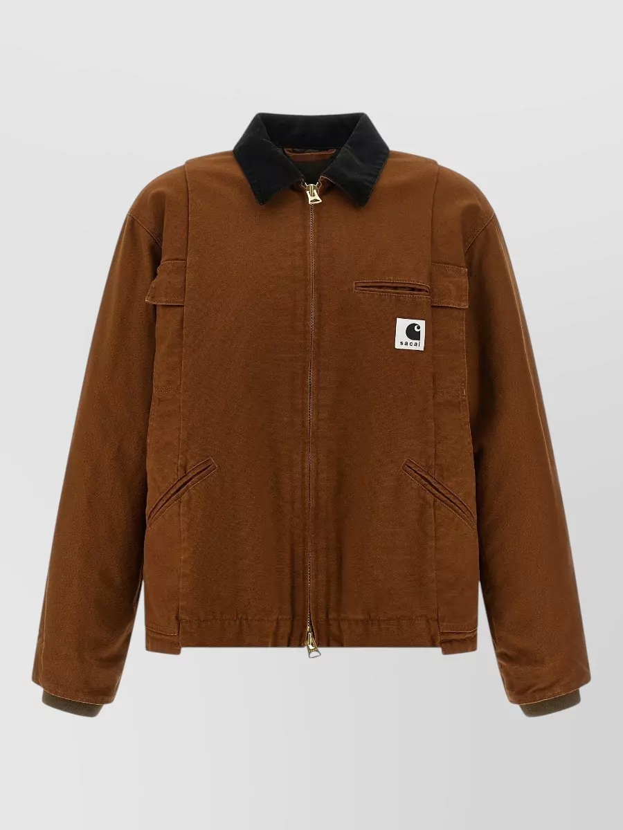 Sacai quilted single-breasted coat