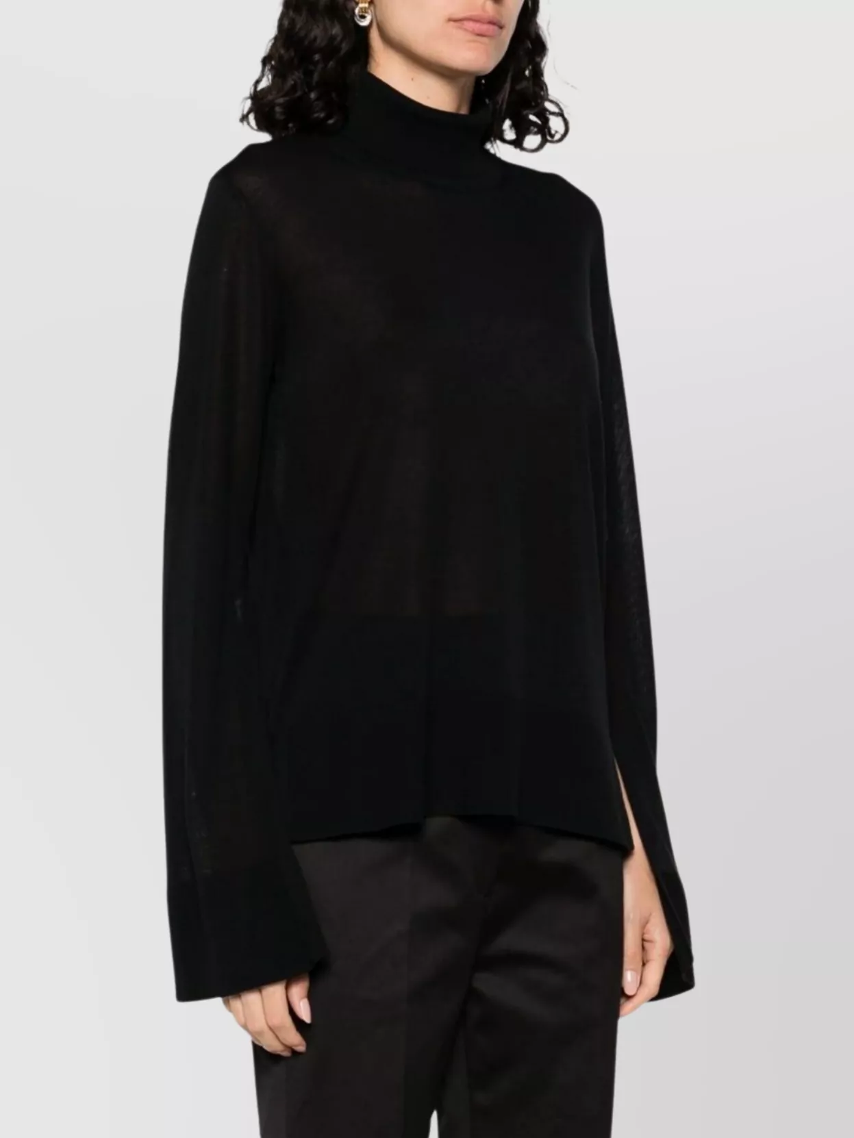 Totême Neckline Sweater With Slit Sleeves