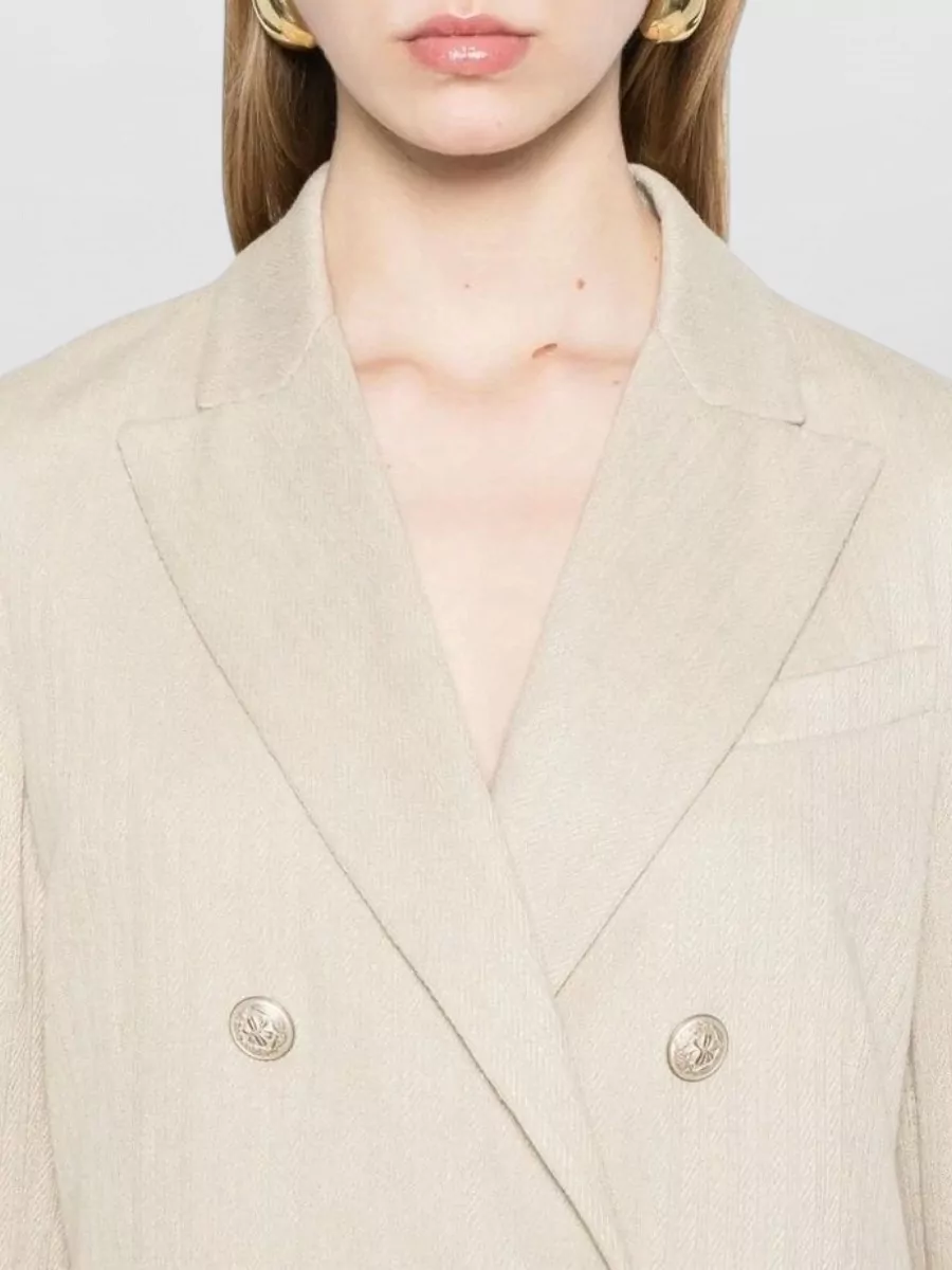 Circolo 1901 Linen Double-Breasted Suit Jacket