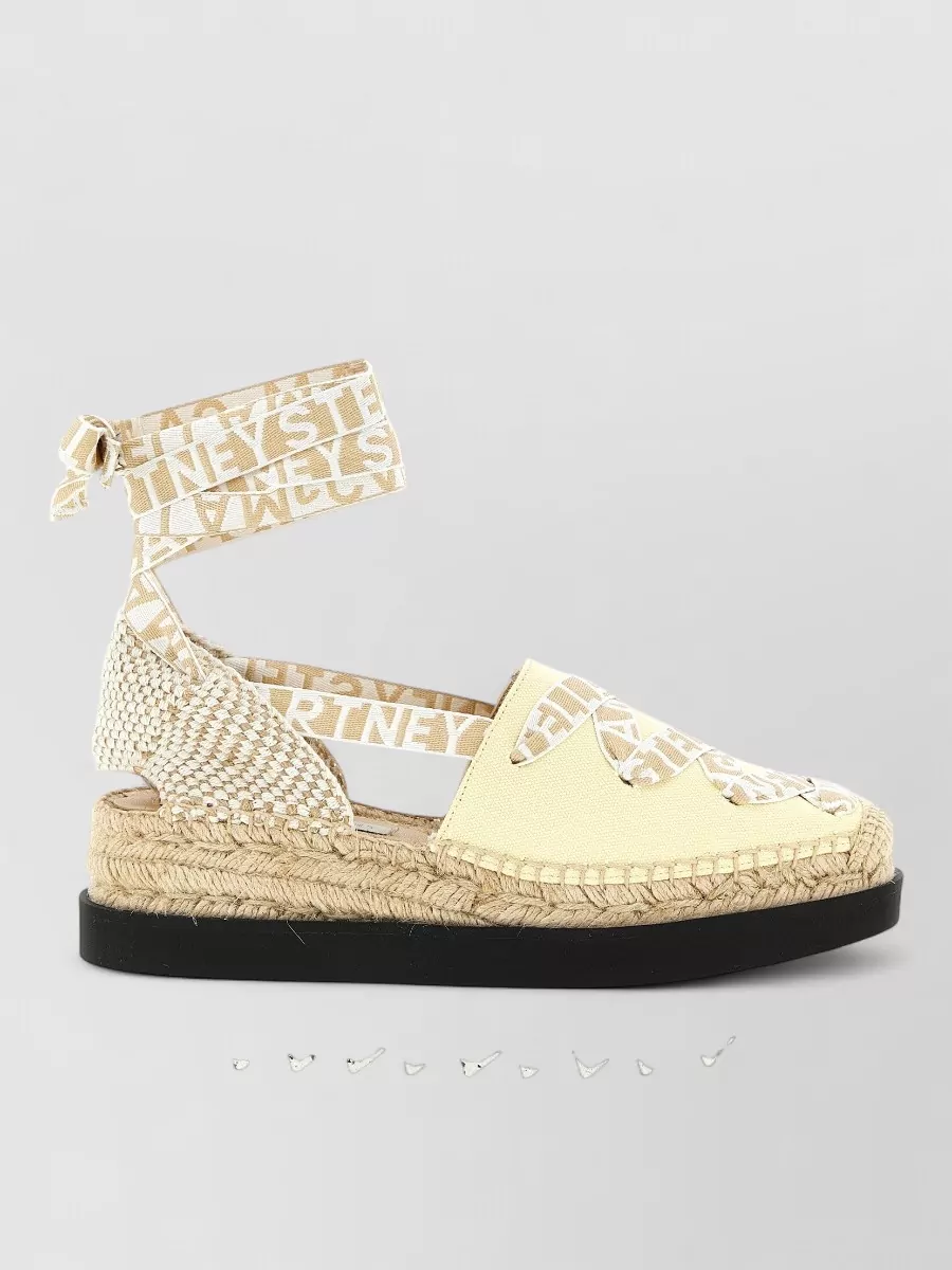 Stella Mccartney Logo-Intarsia Canvas Espadrilles